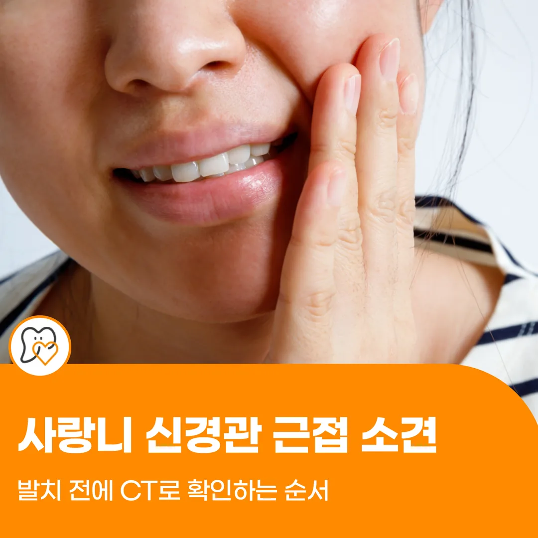 사랑니 신경관 근접 소견, 발치 전에 CT로 확인하는 순서